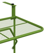Сгъваема балконска окачена масичка, зелена, стомана