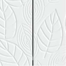 Шкаф FLORA с 2 врати и флорални фронтове, бял, 66 x 34,5 x 90 см