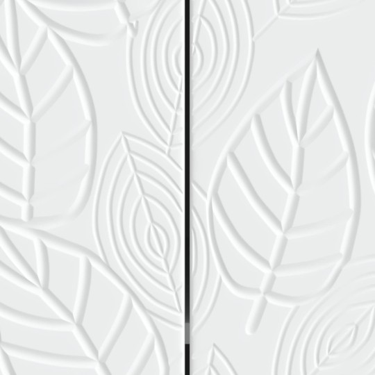 Шкаф FLORA с 2 врати и флорални фронтове, бял, 66 x 34,5 x 90 см
