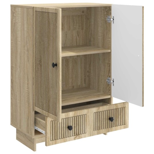 Шкаф LINEA с 2 врати и 2 чекмеджета, дъб сонома, 66 x 34,5 x 95 см