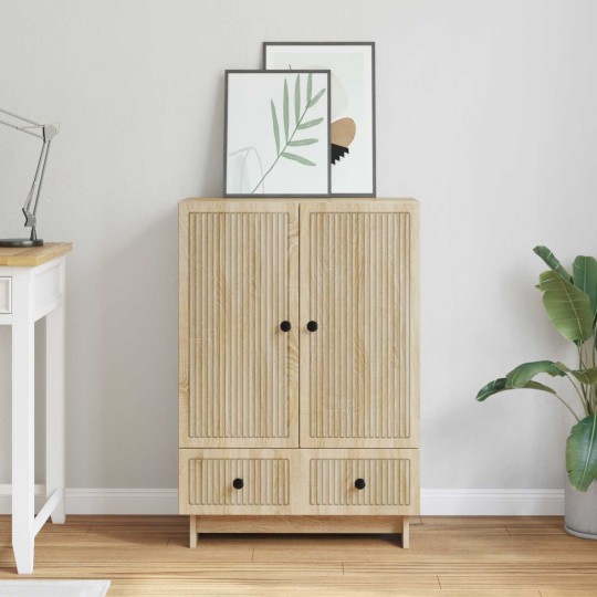 Шкаф LINEA с 2 врати и 2 чекмеджета, дъб сонома, 66 x 34,5 x 95 см