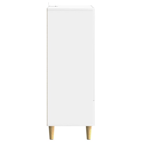 Шкаф LINEA с 2 врати и долно чекмедже, бял гланц, 66 x 34,5 x 95 см