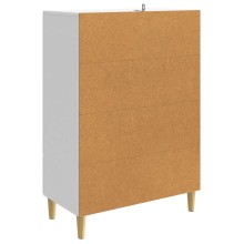 Шкаф LINEA с 2 врати и долно чекмедже, бял гланц, 66 x 34,5 x 95 см