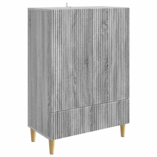 Шкаф LINEA с 2 врати и долно чекмедже, сив дъб сонома, 66 x 34,5 x 95 см