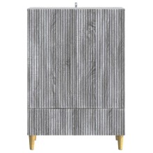 Шкаф LINEA с 2 врати и долно чекмедже, сив дъб сонома, 66 x 34,5 x 95 см