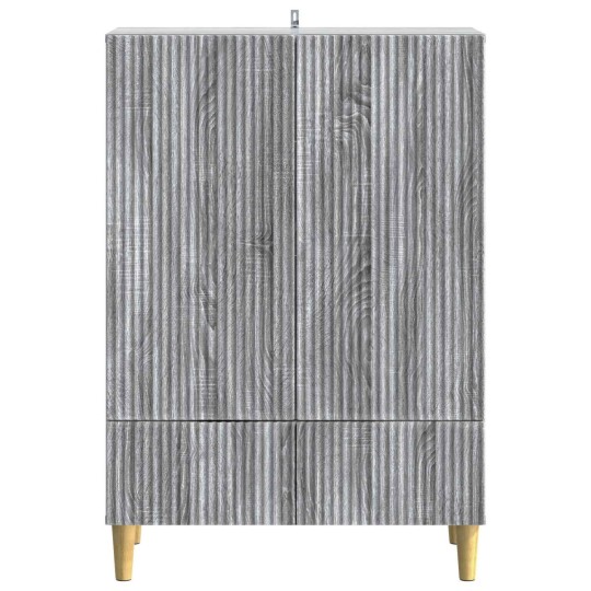Шкаф LINEA с 2 врати и долно чекмедже, сив дъб сонома, 66 x 34,5 x 95 см