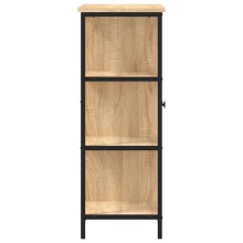 Шкаф с врата и открити отделения, дъб сонома, 70 x 30 x 80 см