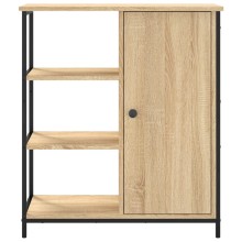 Шкаф с врата и открити отделения, дъб сонома, 70 x 30 x 80 см