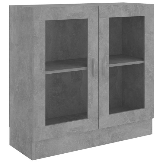 Шкаф витрина AVORA, бетонно сив, 82,5 x 30,5 x 80 см