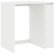 Шкаф за свободностояща пералня с работен плот и отделение, бял, 87 x 60 x 89 см