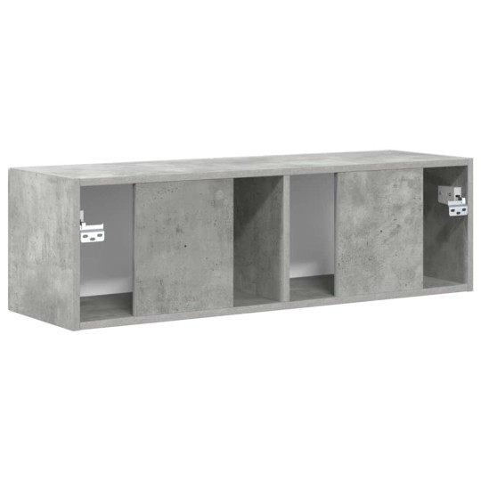 Стенен ТВ шкаф LINEA с вертикално фрезован фронт, бетонно сив, 98 x 31 x 29,5 см