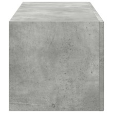 Стенен ТВ шкаф LINEA с вертикално фрезован фронт, бетонно сив, 98 x 31 x 29,5 см