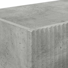 Стенен ТВ шкаф LINEA с вертикално фрезован фронт, бетонно сив, 98 x 31 x 29,5 см