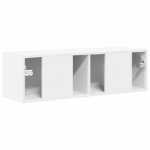 Стенен ТВ шкаф LINEA с вертикално фрезован фронт, бял, 98 x 31 x 29,5 см