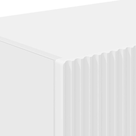 Стенен ТВ шкаф LINEA с вертикално фрезован фронт, бял, 98 x 31 x 29,5 см