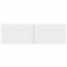 Стенен ТВ шкаф LINEA с вертикално фрезован фронт, бял, 98 x 31 x 29,5 см