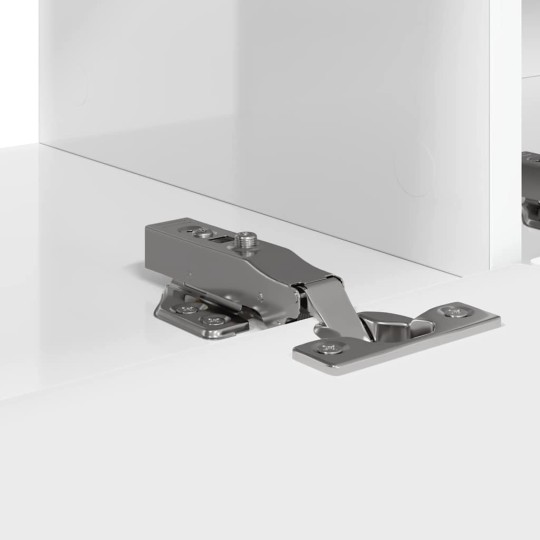 Стенен ТВ шкаф LINEA с вертикално фрезован фронт, бял гланц, 98 x 31 x 29,5 см