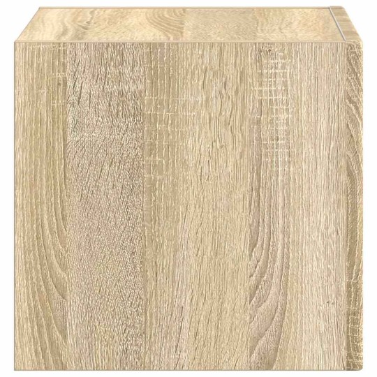 Стенен ТВ шкаф LINEA с вертикално фрезован фронт, дъб сонома, 39 x 31 x 29,5 см