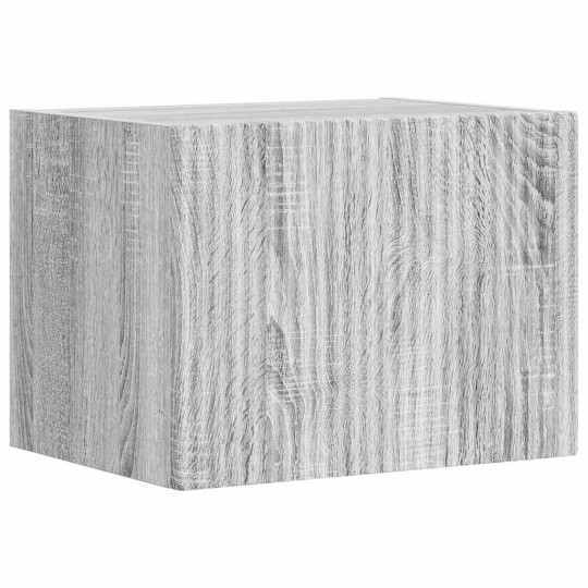 Стенен ТВ шкаф LINEA с вертикално фрезован фронт, сив дъб сонома, 39 x 31 x 29,5 см