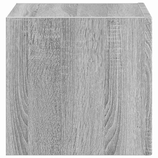 Стенен ТВ шкаф LINEA с вертикално фрезован фронт, сив дъб сонома, 39 x 31 x 29,5 см