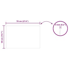 Стенно огледало без рамка от закалено стъкло 70 x 50 см