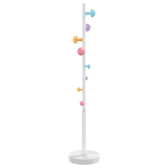 Стояща закачалка CANDY, бяла, ⌀ 35 см, височина 172 см