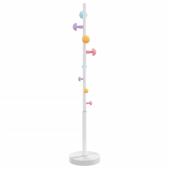 Стояща закачалка CANDY, бяла, ⌀ 35 см, височина 172 см