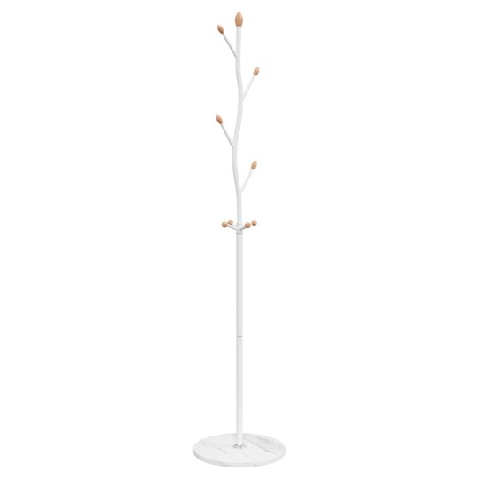 Стояща закачалка TWIG, бяла, ⌀ 37 см, височина 177 см