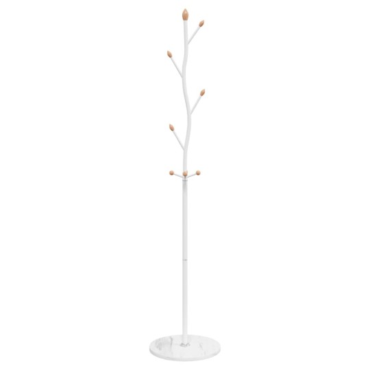 Стояща закачалка TWIG, бяла, ⌀ 37 см, височина 177 см