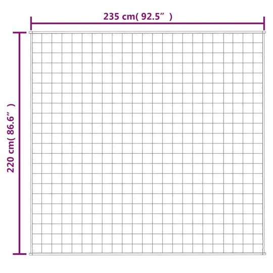 Тежко одеяло синьо 220x235 см 15 кг