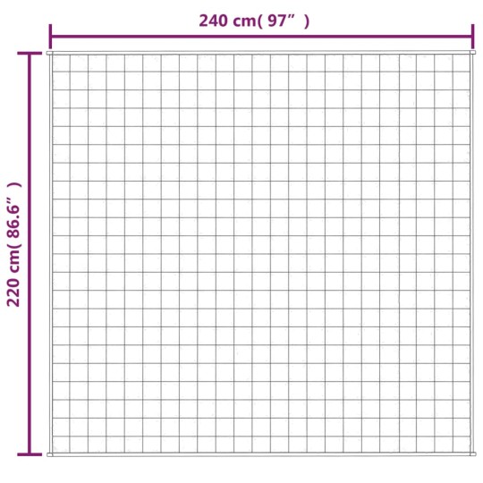 Тежко одеяло синьо 220x240 см 15 кг