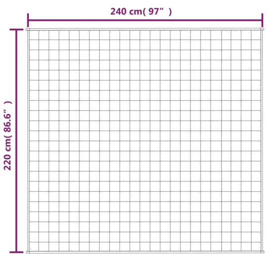 Тежко одеяло сиво 220x240 см 11 кг