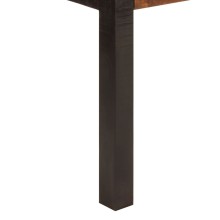 Трапезна маса в стил Rustic / Japandi, масивно мангово дърво в меденокафяво и черно, 120 x 60 см