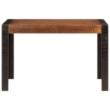 Трапезна маса в стил Rustic / Japandi, масивно мангово дърво в меденокафяво и черно, 120 x 60 см