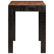 Трапезна маса в стил Rustic / Japandi, масивно мангово дърво в меденокафяво и черно, 120 x 60 см