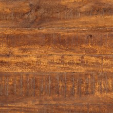 Трапезна маса в стил Rustic / Japandi, масивно мангово дърво в меденокафяво и черно, 120 x 60 см