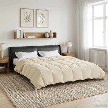 Всесезонна олекотена завивка Soft Duo All Season от микрофибър, кремава