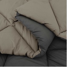 Зимна двулицева олекотена завивка Color Arctic с полиестерен пълнеж, 450 г/м², в светлосиво и антрацит