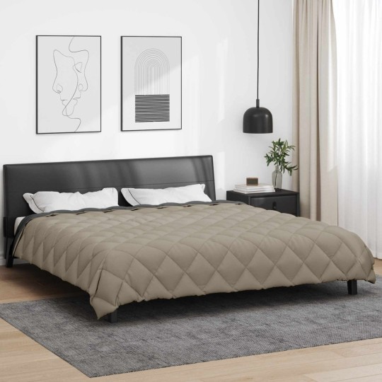 Зимна двулицева олекотена завивка Color Arctic с полиестерен пълнеж, 450 г/м², в светлосиво и антрацит