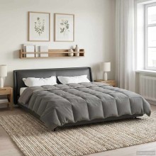 Зимна двулицева олекотена завивка Soft Duo Winter от микрофибър, светлосива