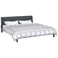 Зимна олекотена завивка Silky Warm с полиестерен пълнеж, 450 г/м², сребриста