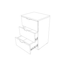 Нощно шкафче Елеганс 3F бял гланц