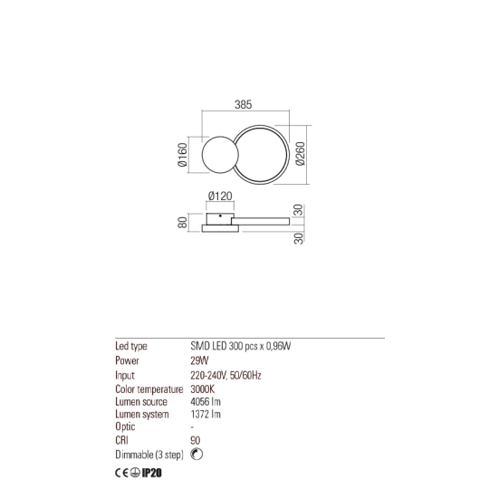 LED аплик REDO 01-2533 CRONOS