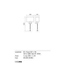 LED аплик REDO 01-679 SBK + A01-679 WH ENJOY