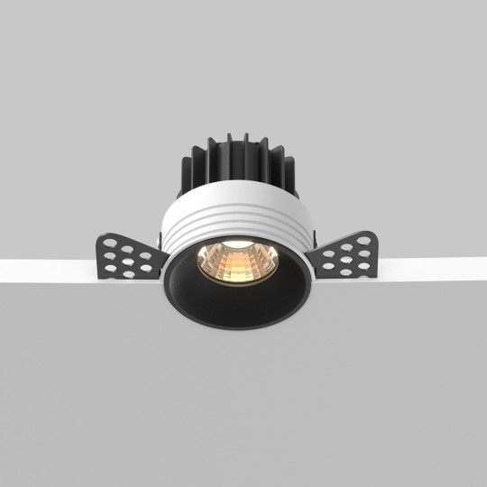 LED луна за вграждане MAYTONI DL058-7W3K-TRS-B ROUND TRIMLESS