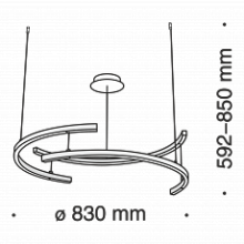 LED пендел MAYTONI MOD054PL-L52B4K LINE