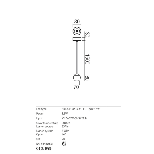 LED пендел REDO 01-2807 OBO