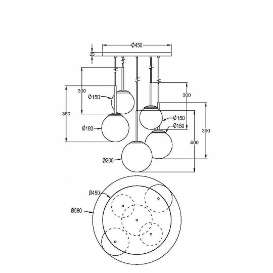 Пендел MAYTONI MOD321PL-05B BASIC FORM