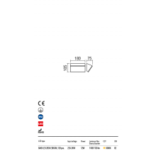 LED фасаден аплик REDO OUTDOOR 90017 TOKYO 12W 3000K IP54