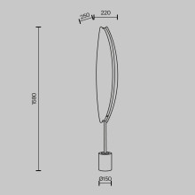 LED лампион MAYTONI MOD281FL-L33BS3K BREEZE